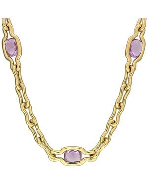 Rina Limor Over 7.50 Ct. Tw. Amethyst Ling Necklace - Metallic