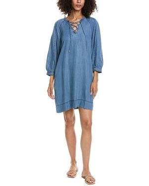 Tommy Bahama Chambray O'Lei Linen-Blend Dress - Blue