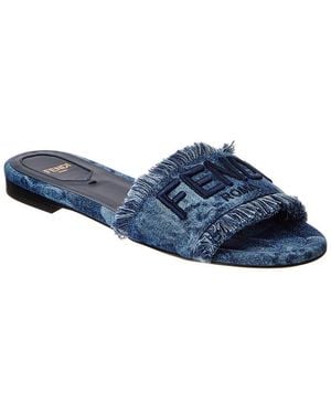Fendi Sunshine Denim Sandal - Blue