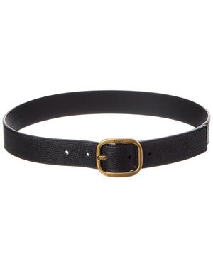 Loewe Rounded Leather Belt - Black