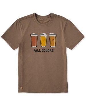 Life Is Good. Crusher T-Shirt - Brown