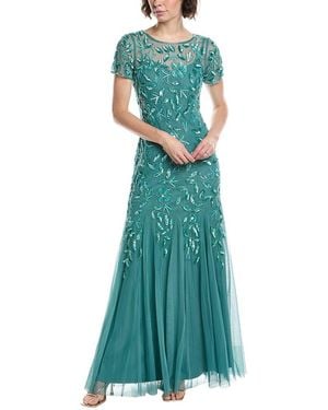 Adrianna Papell Bead & Sequin Maxi Dress - Green
