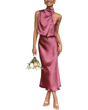 CHARLOTTE GREEN Midi Dress - Red