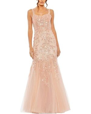 Mac Duggal Corset Detailed Embellished Gown - Multicolor