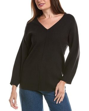 Truth Exposed Seams V-Neck Jumper - Black