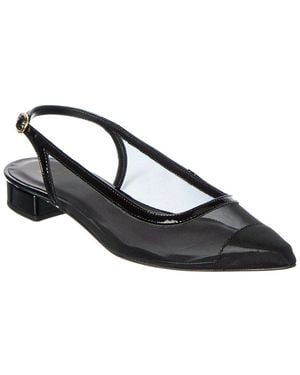 M by Bruno Magli Polina Mesh & Leather Slingback Pump - Black
