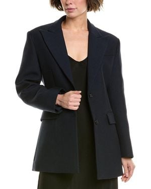 Michael Kors Gabardine Sculpted Wool & Silk-Blend Blazer - Black