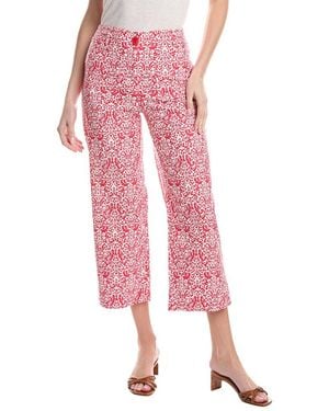 Renuar Woven Linen-blend Pant - Pink