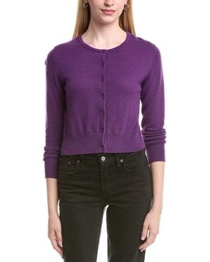 Forte Cropped Cashmere Jumper - Purple