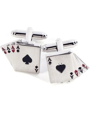 Bey-berk Poker Cufflinks - Metallic