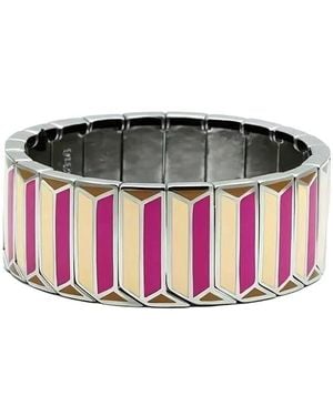 Alamode Jewelry Stainless Steel Bracelet - Multicolor