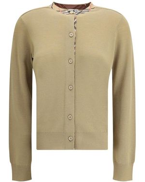 Burberry Wool Cardigan - Natural