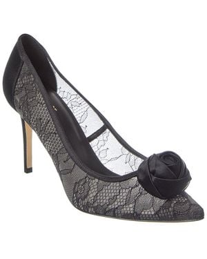 L'Agence Fosette Lace & Satin Sandal - Metallic