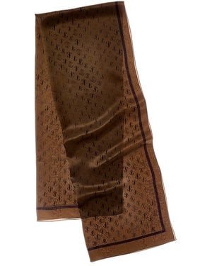 Jimmy Choo Silk Scarf - Brown