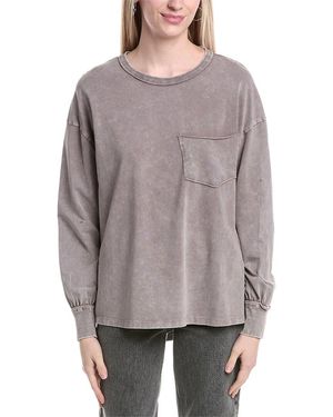 LaBiz High-Low Pocket Top - Gray