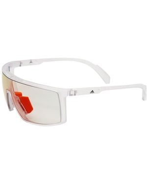 adidas Shield Smoke Mirror Sunglasses - White
