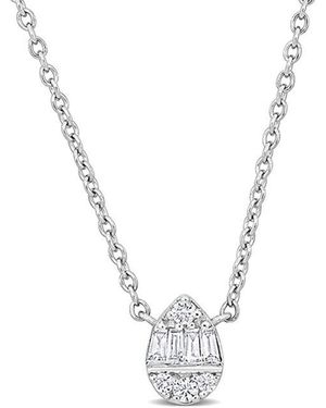 Rina Limor 14k 0.14 Ct. Tw. Diamond Necklace - White