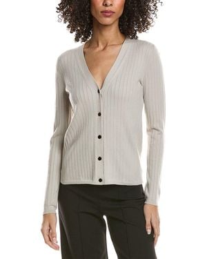 Theory Wide Rib Cardigan - White