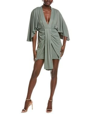 Susana Monaco Pleated Dolman Wrap Dress - Green