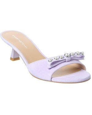 Stuart Weitzman Luella 50 Suede Sandal - White