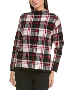 Jones New York Funnel Mock Neck Jumper - Red