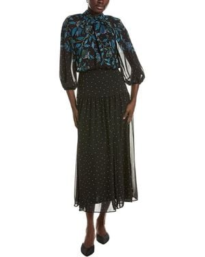 Maison Tara Long Sleeve Midi Dress - Black