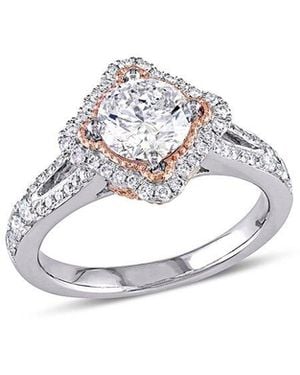 Rina Limor 14K Two-Tone 1.50 Ct. Tw. Diamond Split Shank Halo Ring - White
