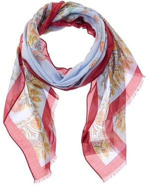 Etro Silk-Blend Scarf - Pink