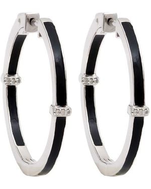 Diamond Select Cuts 0.04 Ct. Tw. Diamond Hoops - Black