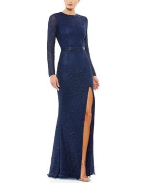 Mac Duggal Column Gown - Blue