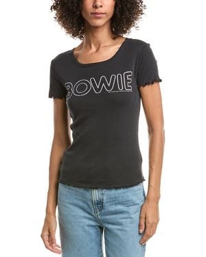 Chaser Brand David Bowtie Glitter Soft Baby Rib Issaa T-Shirt - Black