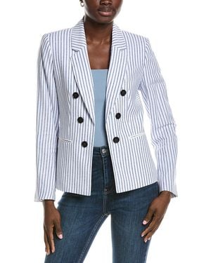 Jones New York Linen-Blend Jacket - Blue