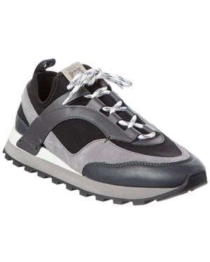 Ferragamo Indy Leather Trainer - Grey