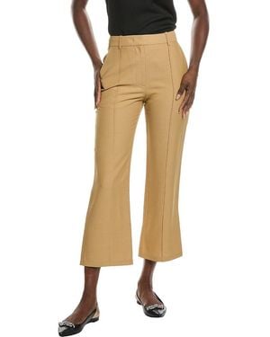 Co. Wool-Blend Cropped Flare Pant - Natural