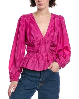Sea Fabiola Silk Top - Red