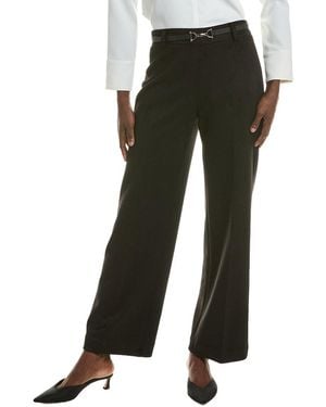 Anne Klein Wide Leg Scuba Pant - Black