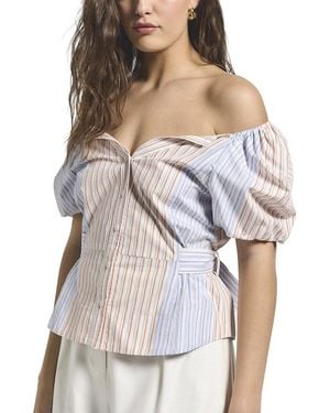10 Crosby Derek Lam Davina Belted Top - Natural