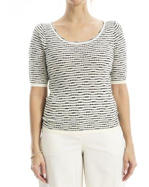 Max Studio Textured Top - White