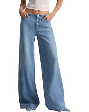 Alice + Olivia Slay Low-Rise No Wb Jean - Blue