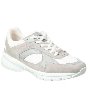 Celine Cr-03 Suede & Mesh Sneaker - White