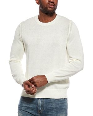 J.McLaughlin Rodrick Linen-Blend Crewneck Sweater - White