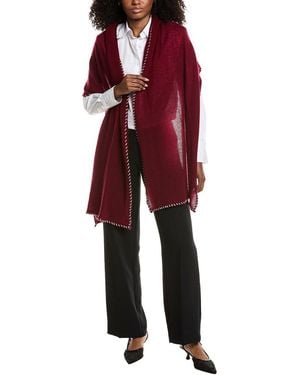 Portolano Whipstitch Cashmere Wrap - Red