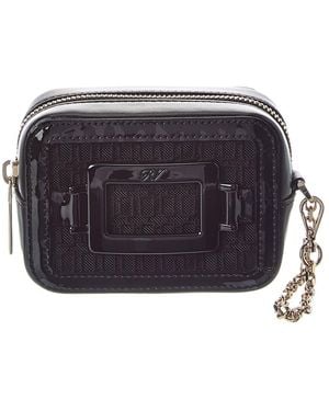 Roger Vivier Logo Leather Clutch - Black