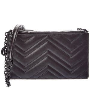 Gucci Gg Marmont Mini Leather Shoulder Bag - Grey