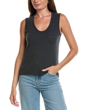 James Perse Pocket Tank Top - Blue