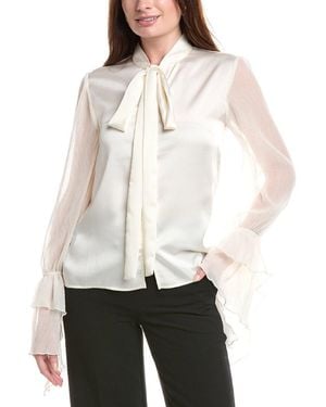 Gracia Ruffle Sleeve Blouse - White