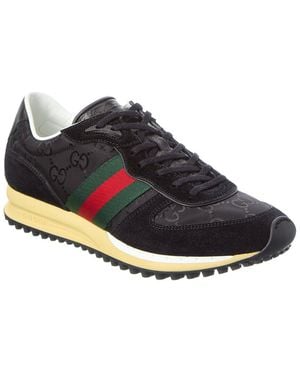Gucci Re-Motion Gg Canvas & Suede Trainer - Blue