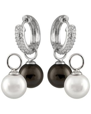 Splendid 12Mm Pearl Cz Set - White