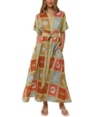 AMINA GLAM Maxi Dress - Green
