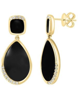 Effy Fine Jewelry 14K 8.41 Ct. Tw. Diamond & Onyx Earrings - Black